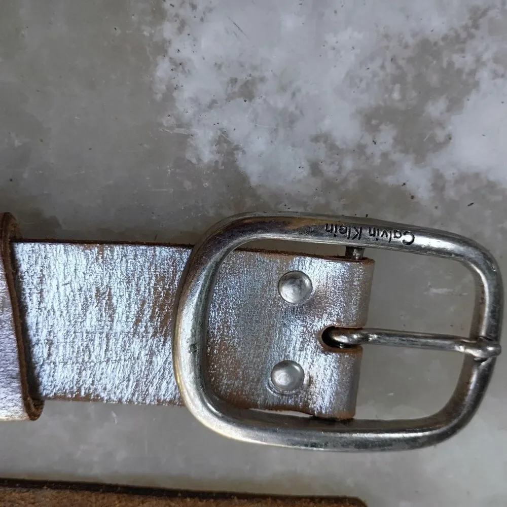 2 Calvin Klein Women's Gold and Silver BeltS